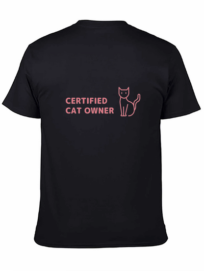 Certified Cat Owner Black T-Shirt