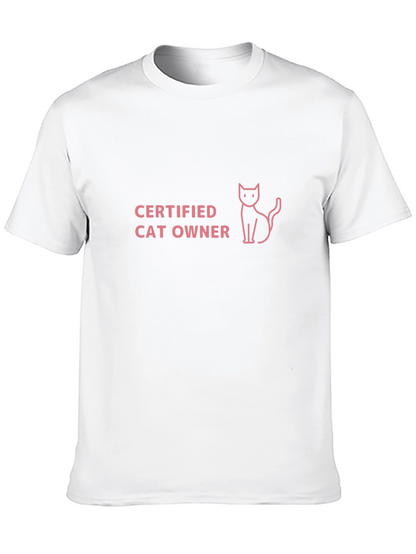 Certified Cat Owner Black T-Shirt