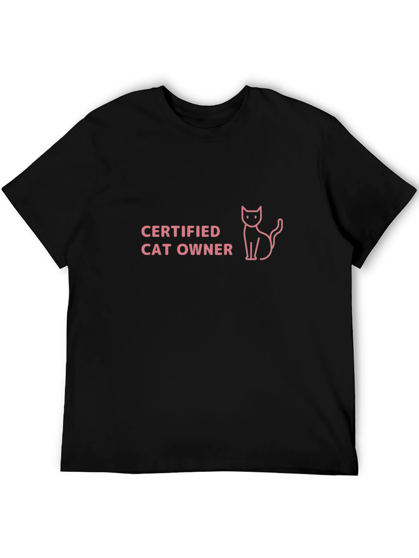 Certified Cat Owner Black T-Shirt