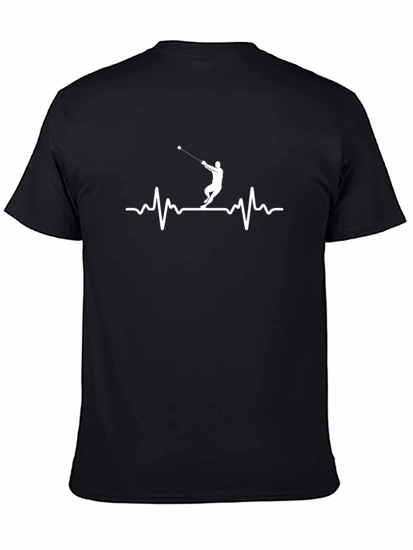 Hammer Throw Heartbeat T-Shirt - Black