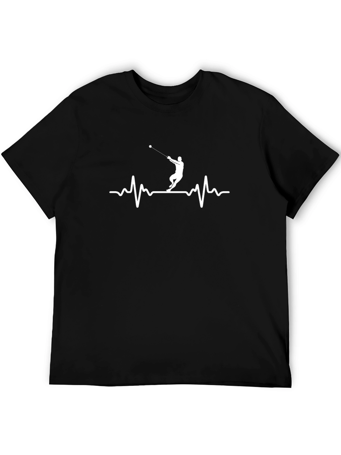 Hammer Throw Heartbeat T-Shirt - Black