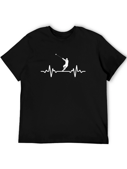 Hammer Throw Heartbeat T-Shirt - Black