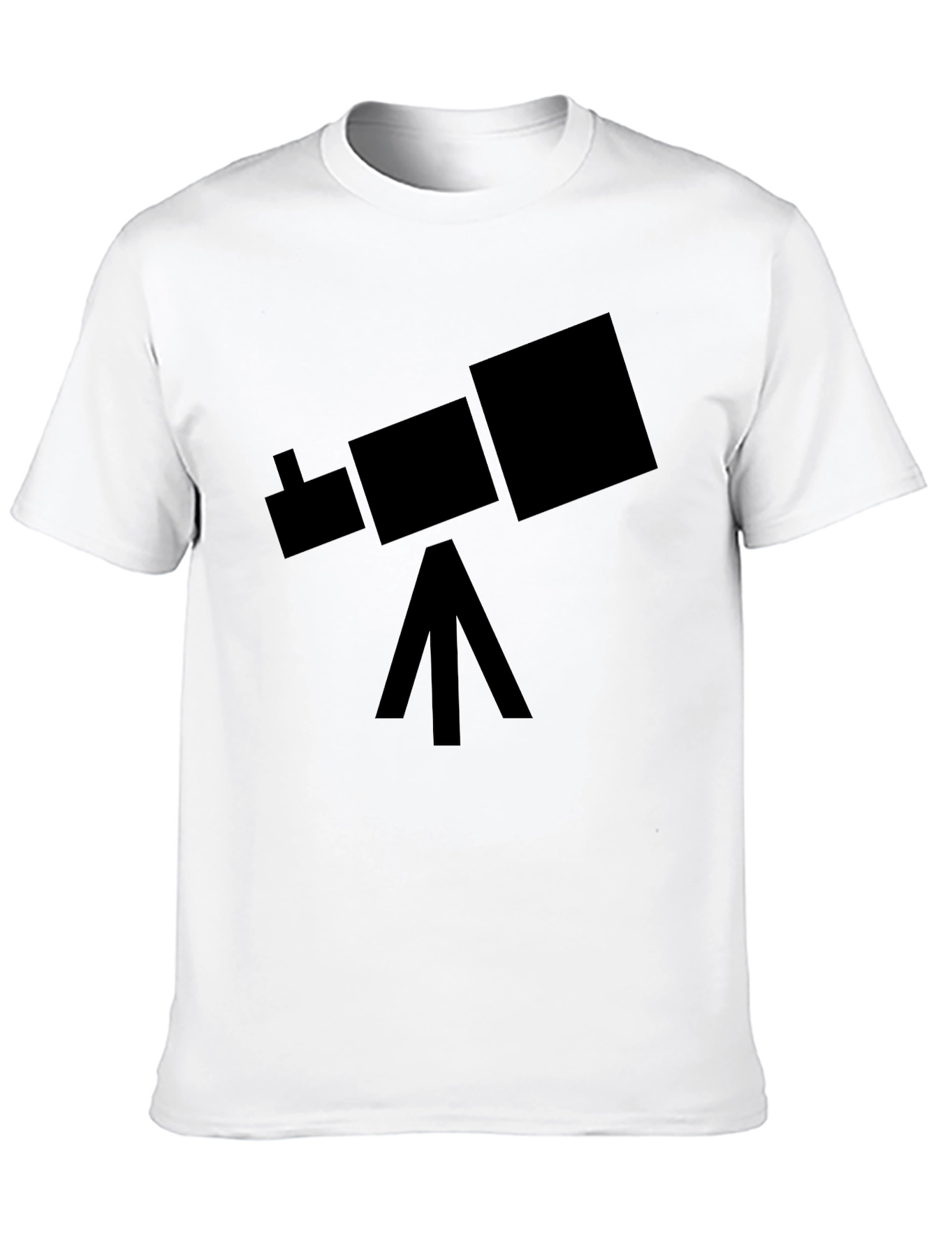 Telescope Graphic Tee - Space Explorer Black T-Shirt