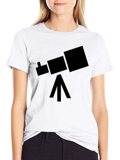 Telescope Graphic Tee - Space Explorer Black T-Shirt