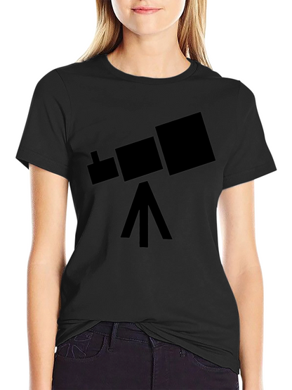 Telescope Graphic Tee - Space Explorer Black T-Shirt