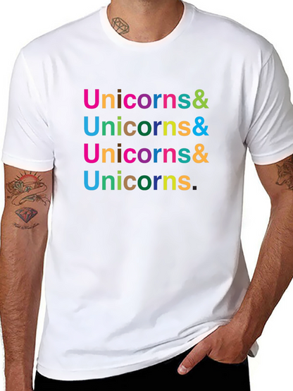 Unicorns & Black Graphic Tee