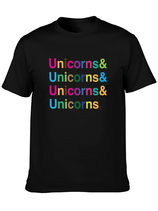 Unicorns & Black Graphic Tee