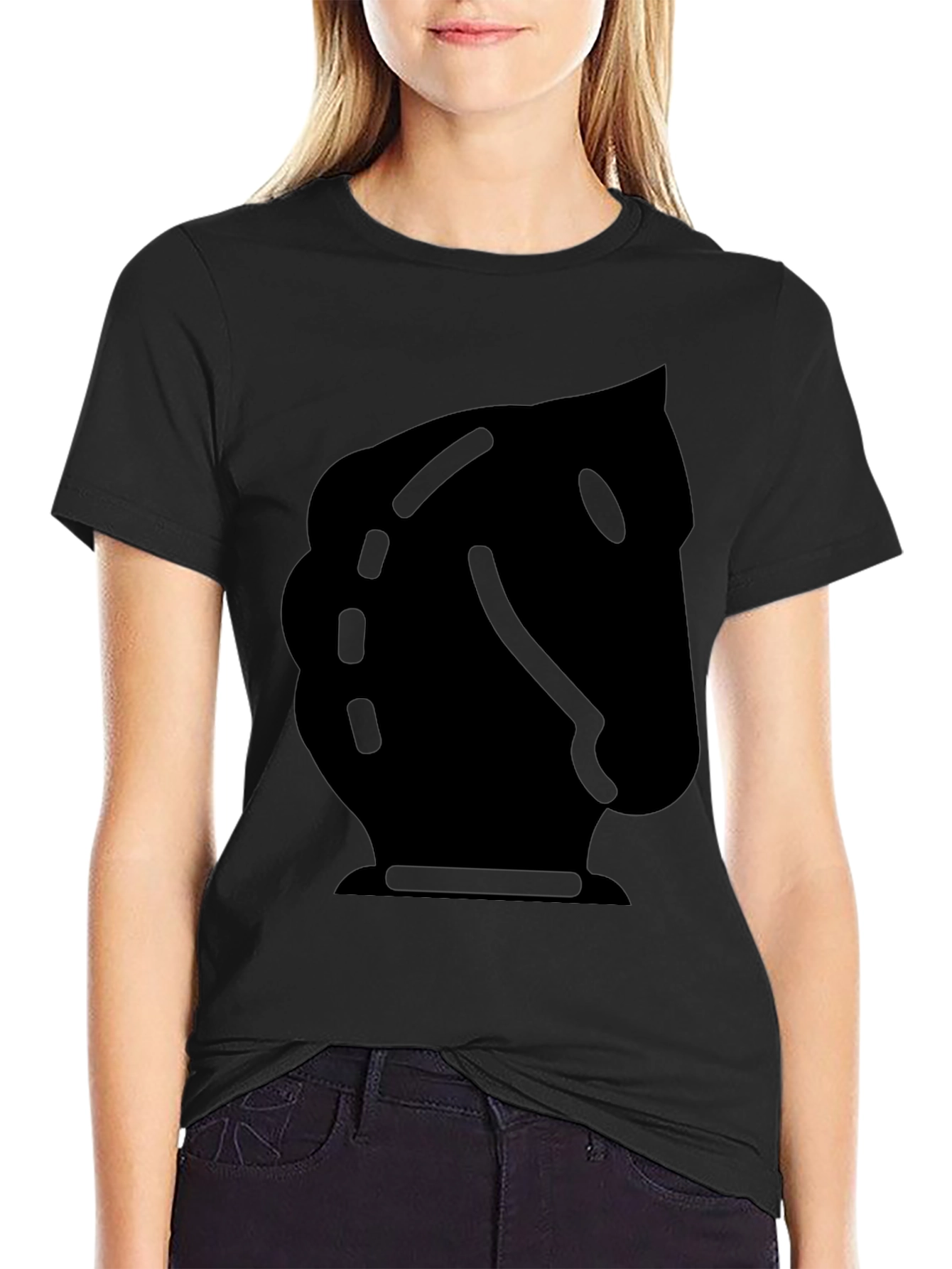 Black Knight Chess Piece Graphic Tee