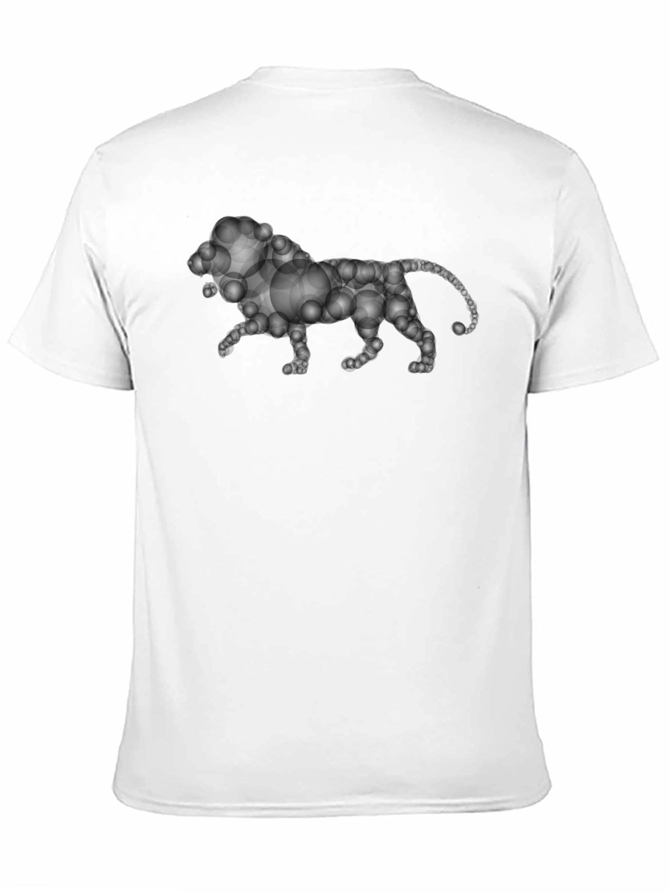 Bubble Lion Graphic Tee - Black Cotton Shirt