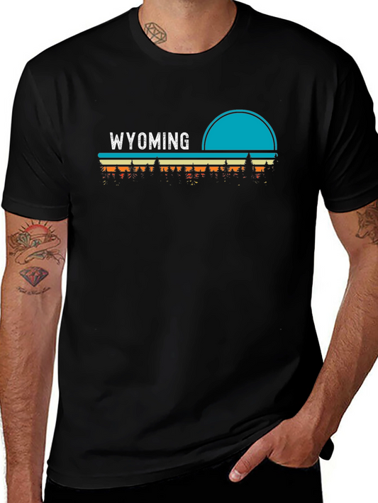 Wyoming Retro Style Graphic T-Shirt