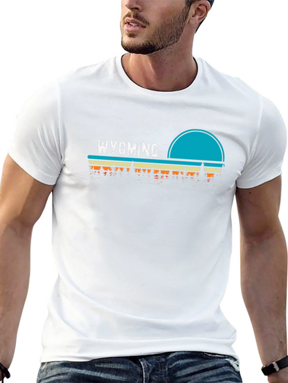 Wyoming Retro Style Graphic T-Shirt