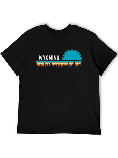 Wyoming Retro Style Graphic T-Shirt