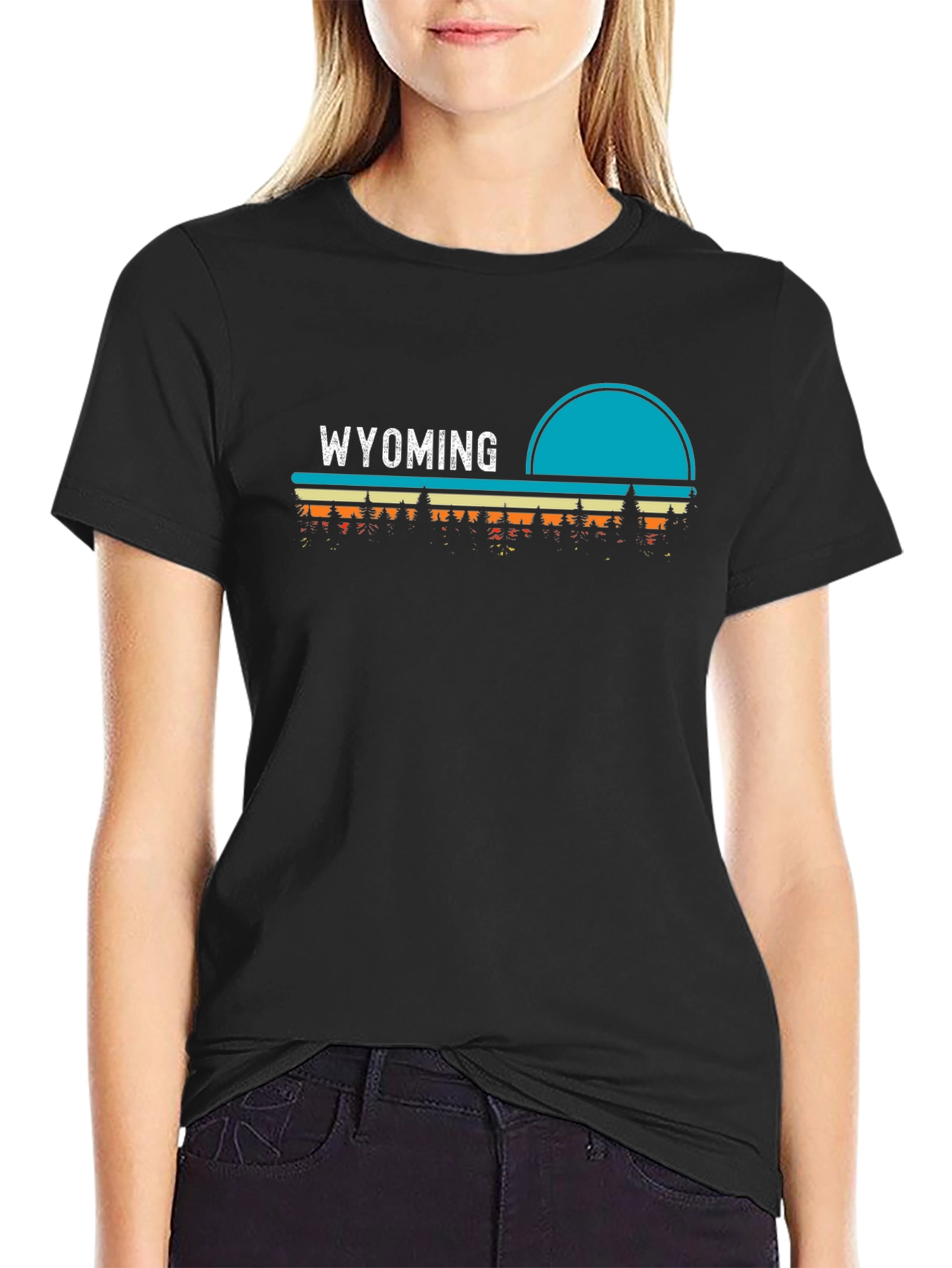 Wyoming Retro Style Graphic T-Shirt