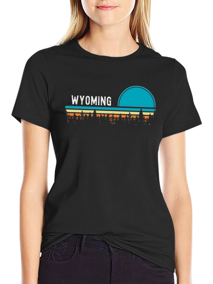 Wyoming Retro Style Graphic T-Shirt