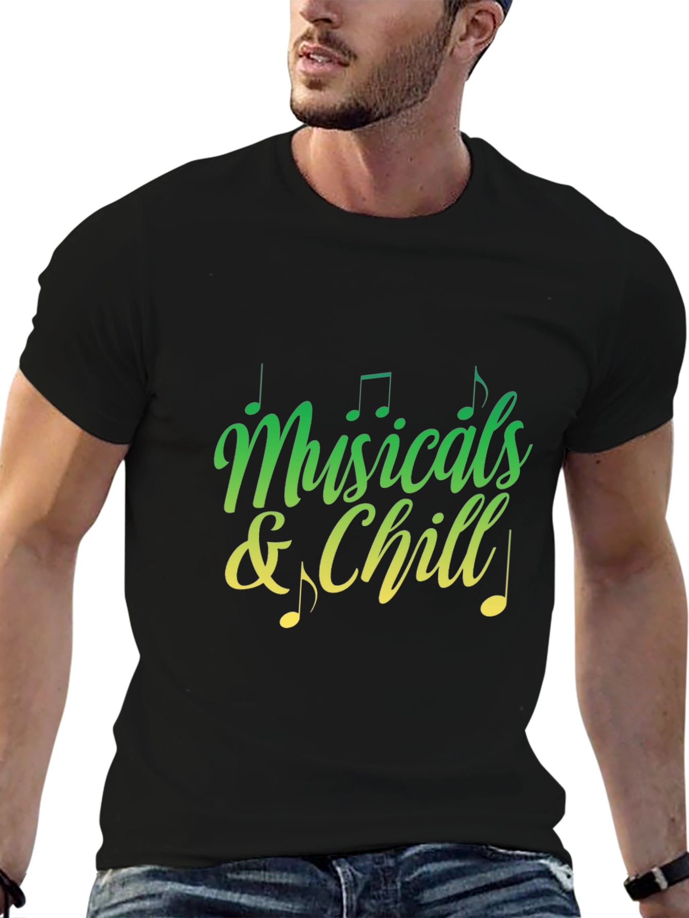 Musicals and Chill Graphic Tee - Black