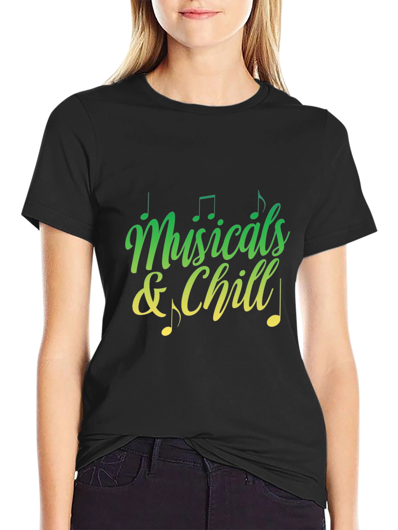 Musicals and Chill Graphic Tee - Black