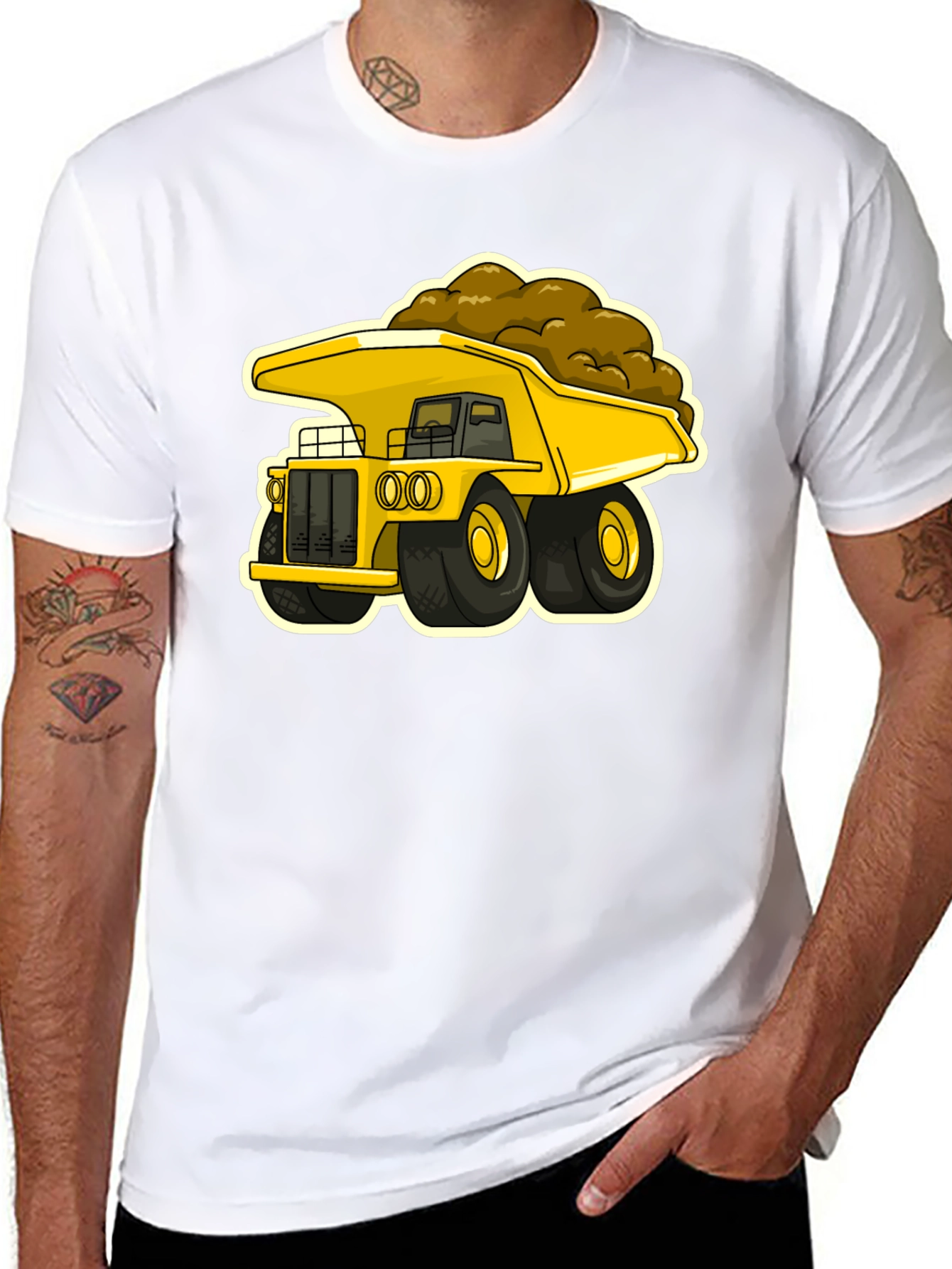 Cartoon Dump Truck Graphic Tee