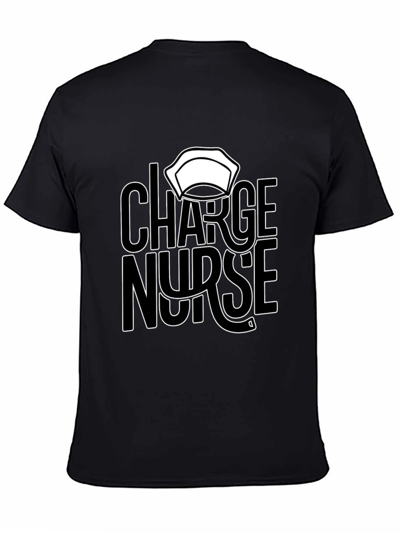 Charge Nurse Graphic T-Shirt - Black Casual Tee