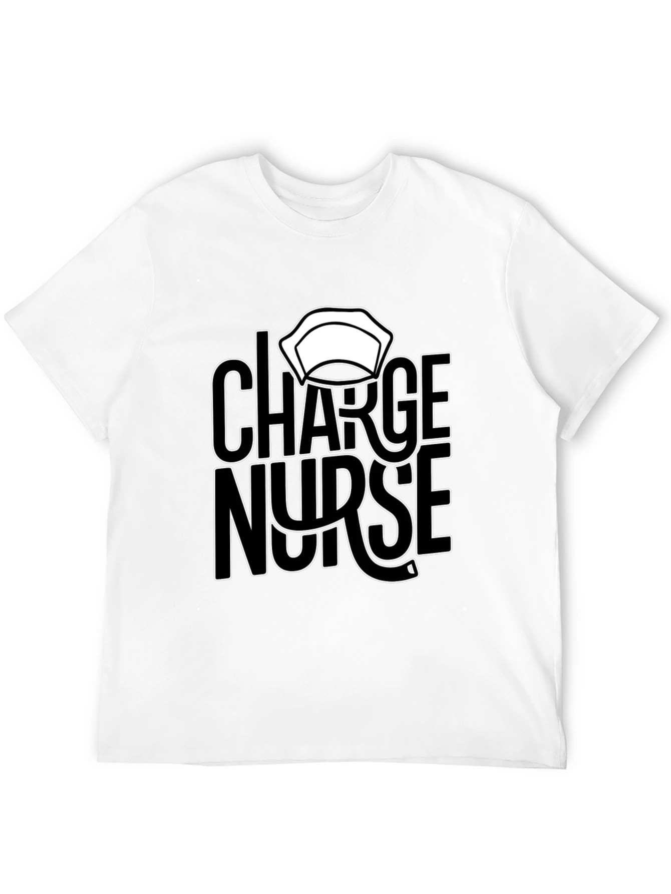 Charge Nurse Graphic T-Shirt - Black Casual Tee