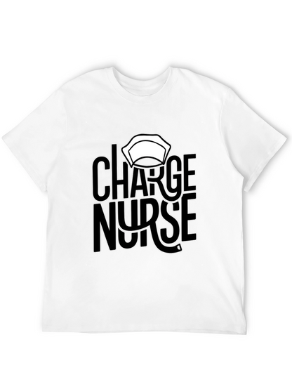 Charge Nurse Graphic T-Shirt - Black Casual Tee