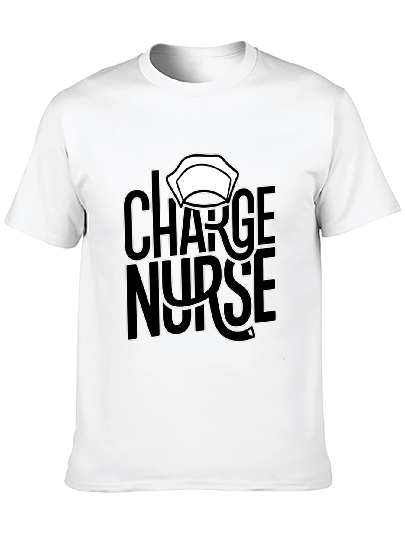 Charge Nurse Graphic T-Shirt - Black Casual Tee
