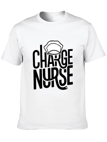 Charge Nurse Graphic T-Shirt - Black Casual Tee