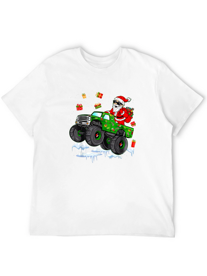 Santa Monster Truck Christmas T-Shirt