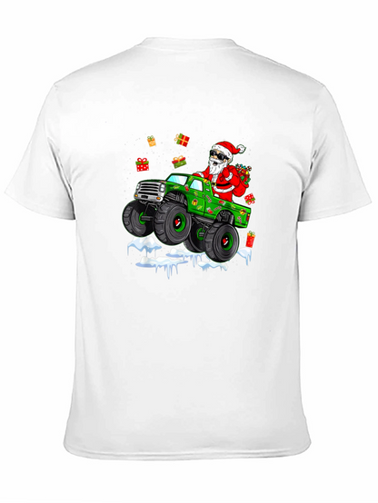 Santa Monster Truck Christmas T-Shirt