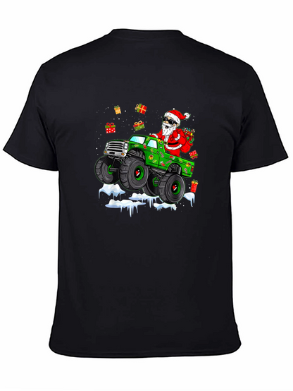 Santa Monster Truck Christmas T-Shirt