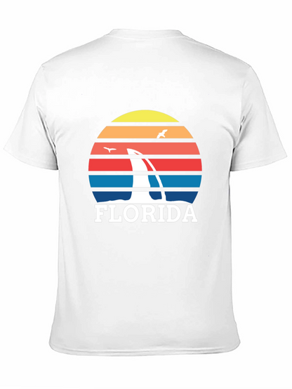 Florida Sailboat Sunset Graphic Tee - Black
