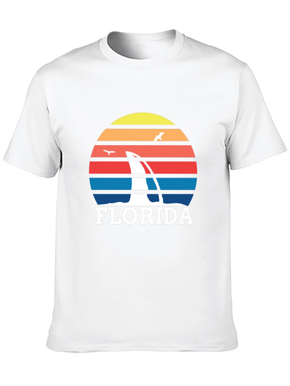 Florida Sailboat Sunset Graphic Tee - Black