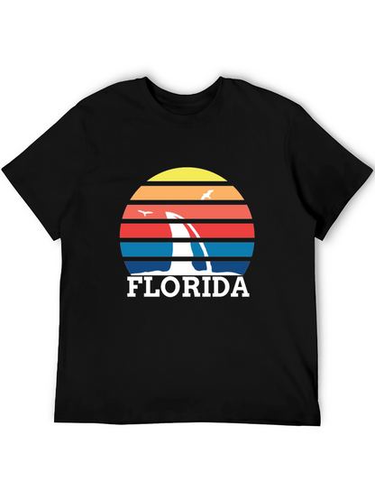 Florida Sailboat Sunset Graphic Tee - Black
