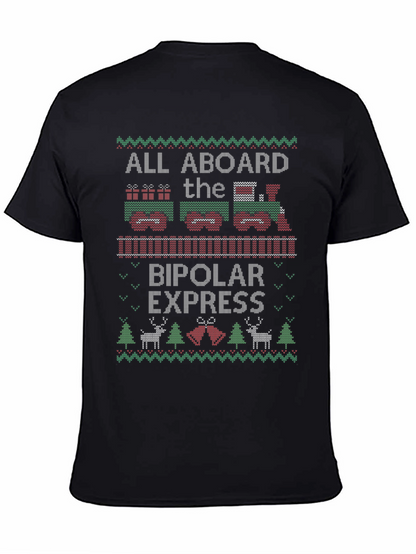 Bipolar Express Ugly Christmas T-Shirt