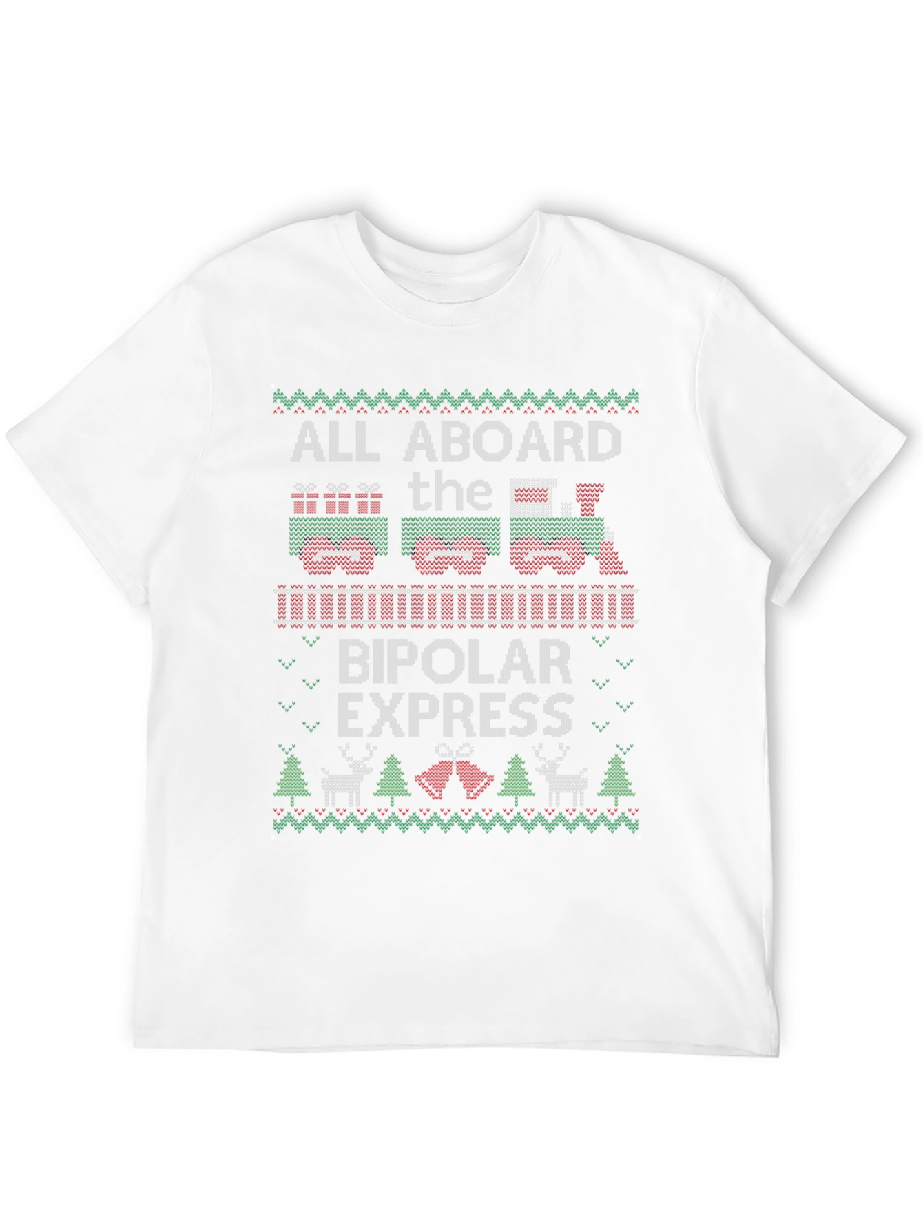 Bipolar Express Ugly Christmas T-Shirt