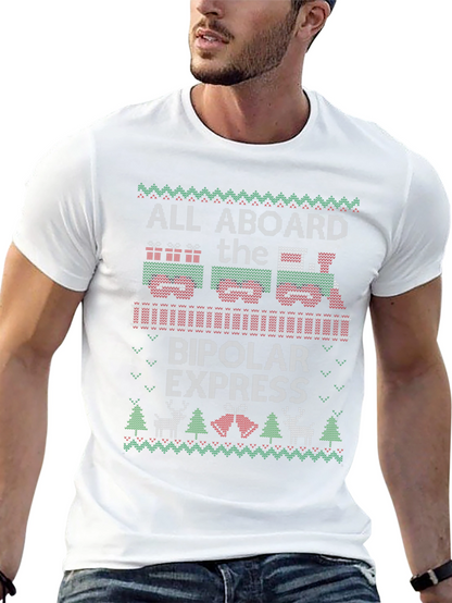 Bipolar Express Ugly Christmas T-Shirt