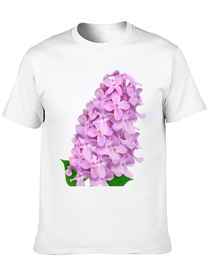 Lilac Blossom Black T-Shirt