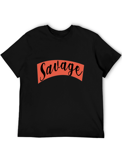 Savage Graphic Print Crew Neck T-Shirt