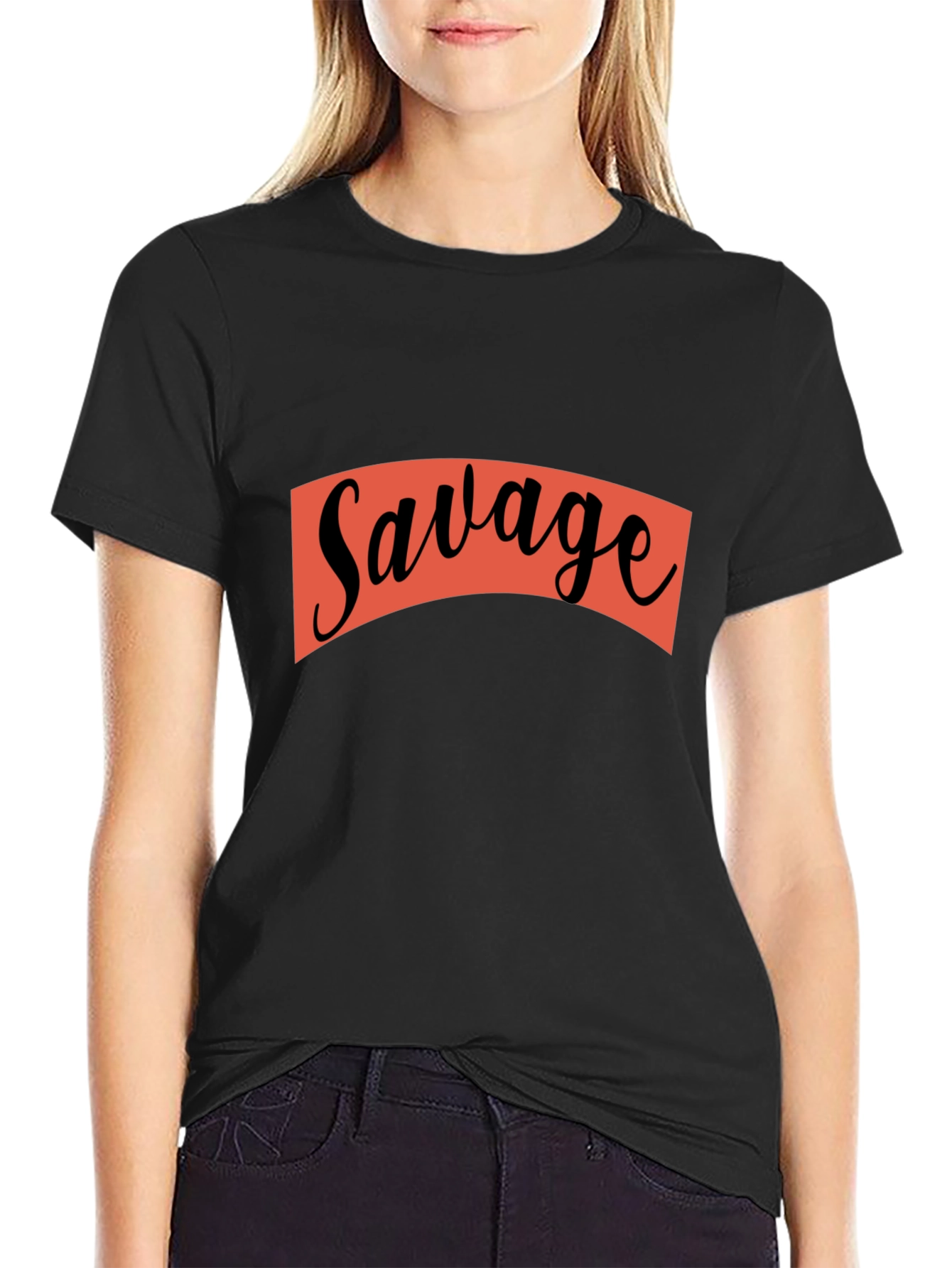 Savage Graphic Print Crew Neck T-Shirt