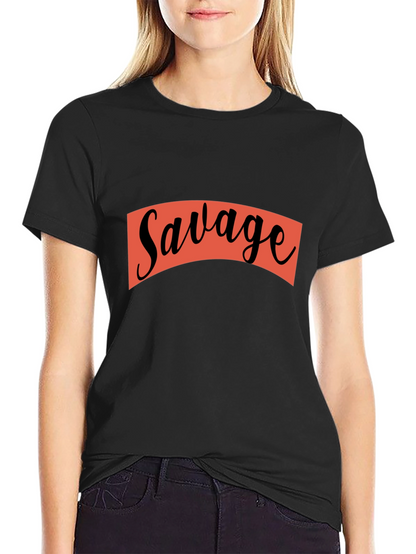 Savage Graphic Print Crew Neck T-Shirt