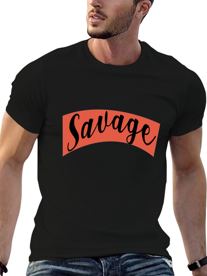 Savage Graphic Print Crew Neck T-Shirt