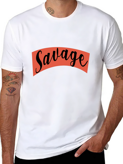 Savage Graphic Print Crew Neck T-Shirt