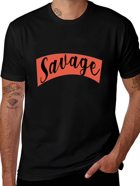 Savage Graphic Print Crew Neck T-Shirt