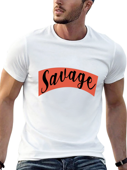 Savage Graphic Print Crew Neck T-Shirt