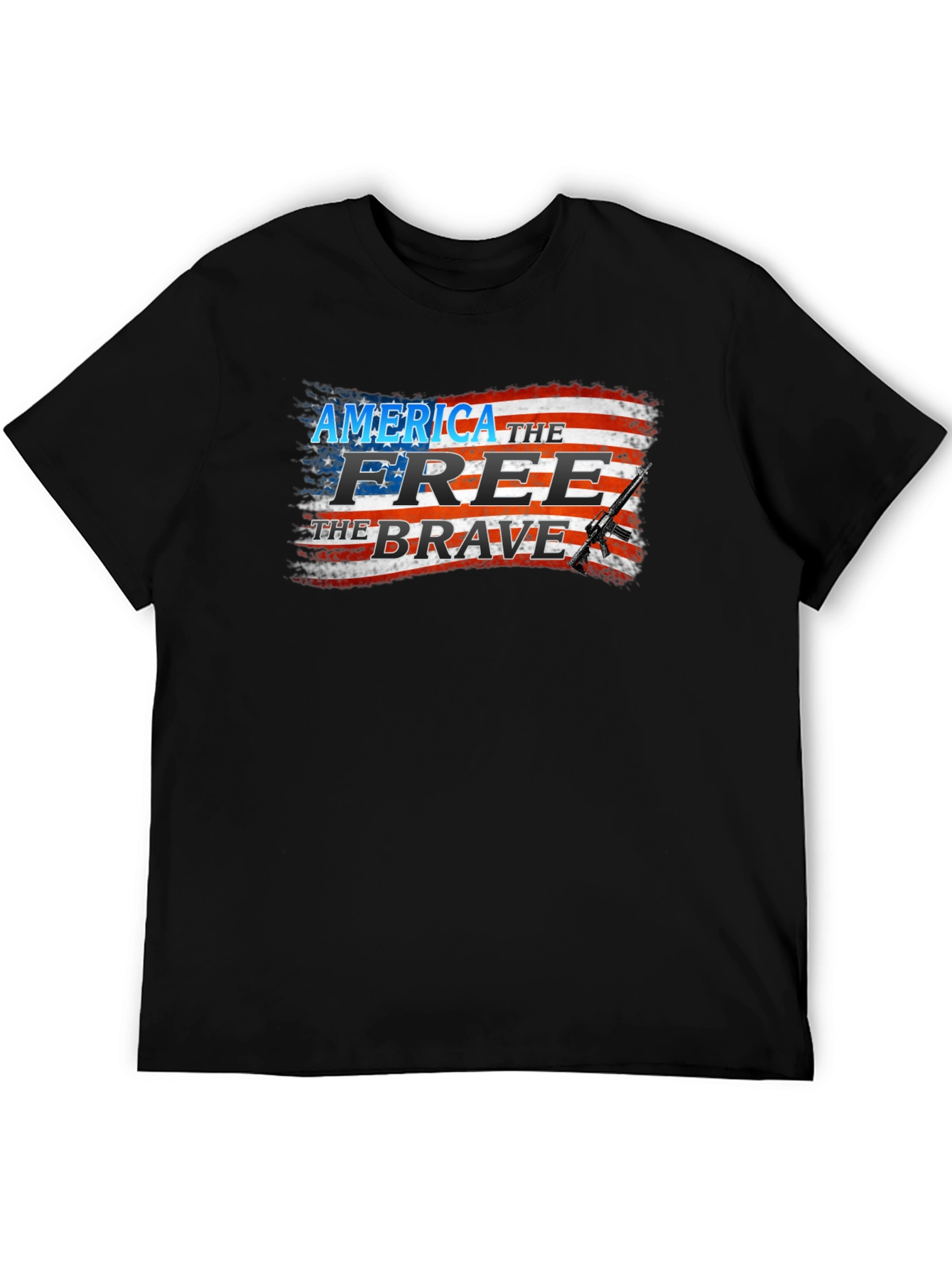 America Free Brave Patriotic T-Shirt