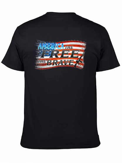 America Free Brave Patriotic T-Shirt