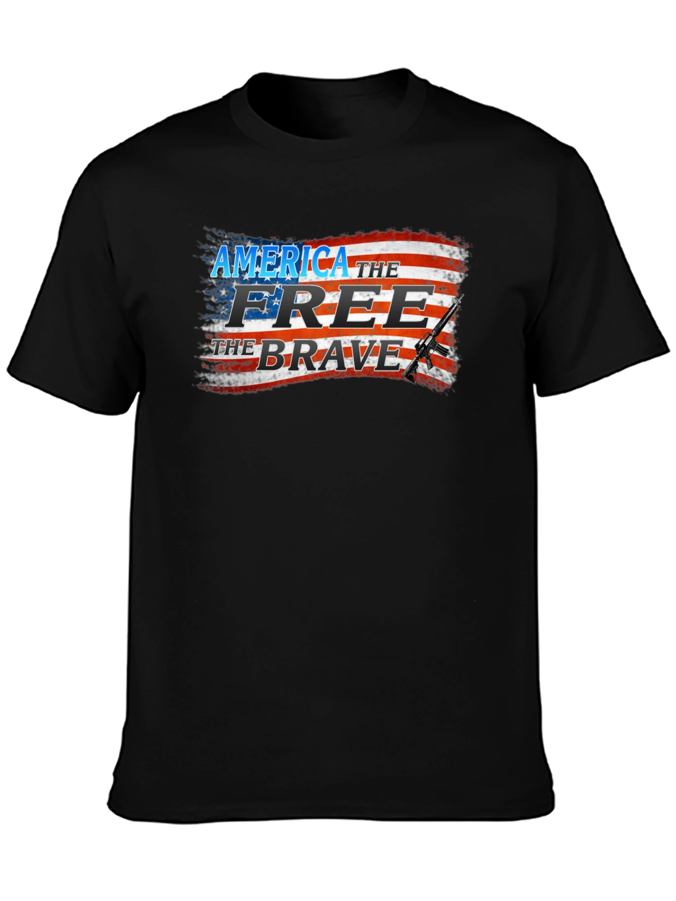 America Free Brave Patriotic T-Shirt