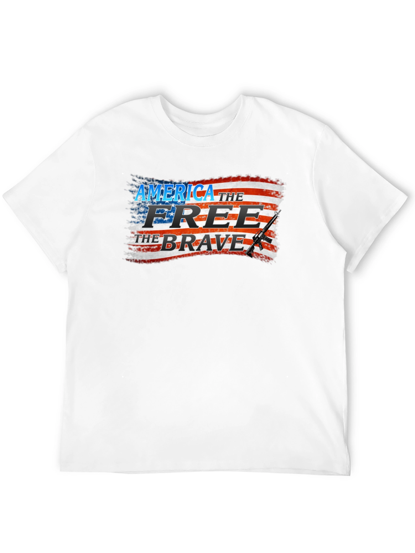 America Free Brave Patriotic T-Shirt