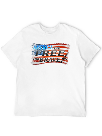 America Free Brave Patriotic T-Shirt