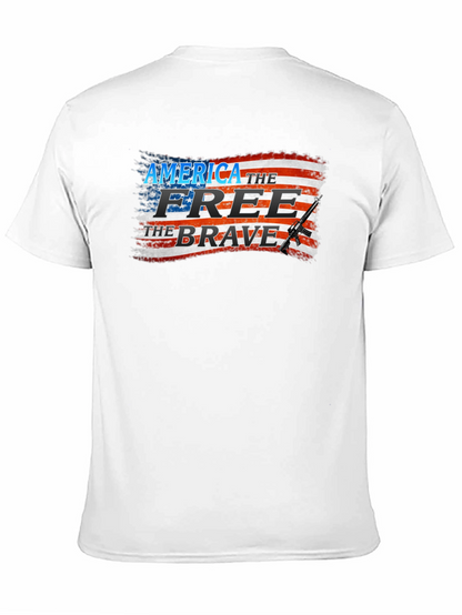 America Free Brave Patriotic T-Shirt