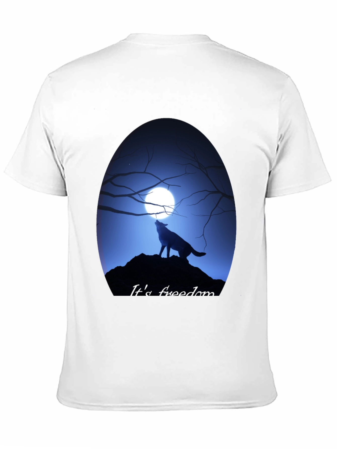 Wolf Howling at Moon Graphic Tee - Freedom Design